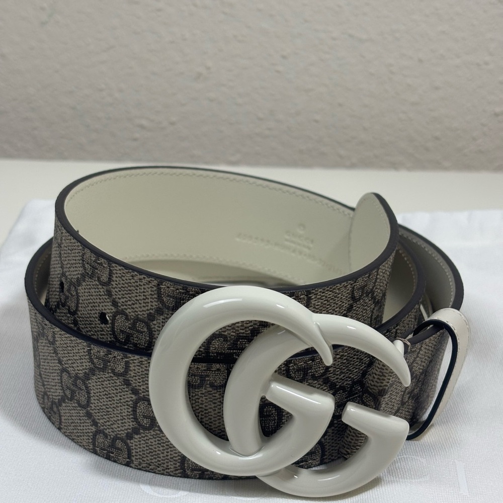 Gucci Marmont Double GG Wide Belt